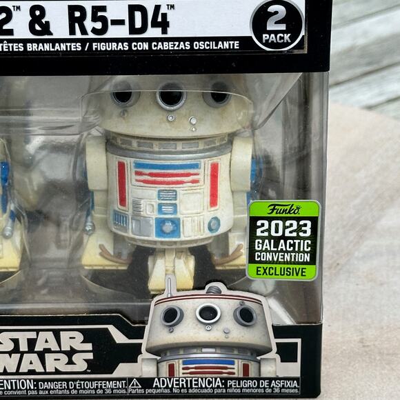 Funko Pop! STAR WARS POP! R2-D2 & R5-D4 2-PACK Collectible Gift Set New In Box - Picture 4 of 13